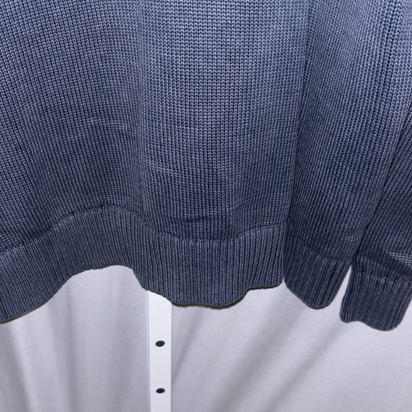 GoodThreads Heavyweight Zip Up Sweater with Standing Collar Washed Navy XXL NWT - Picture 5 of 10